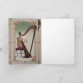 Melodic Hamster Greetings – Whimsical Victorian Kaart (Binnen)