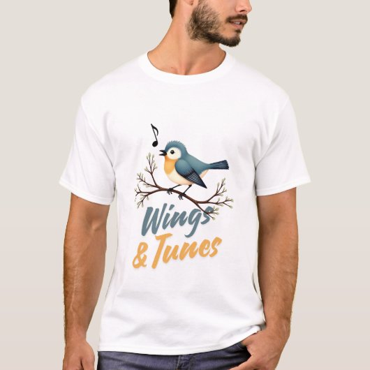 Mélodie du ciel : T-shirt chantant pour les oiseau (Devant)