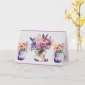 Mélodie du pot Mason - Carte personnalisable pour (Fleur jaune)