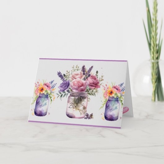 Mélodie du pot Mason - Carte personnalisable pour (Devant)