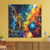 Melodie van de bollen canvas afdruk (Insitu (Woonkamer))