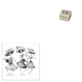 Melodie van de Dancing Dead, op maat Rubberstempel