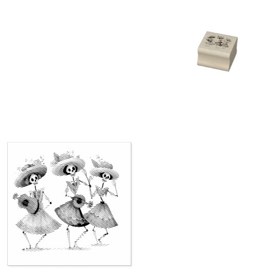 Melodie van de Dancing Dead, op maat Rubberstempel (Gestempeld)