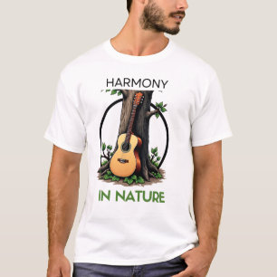 Melodie van Natuur: akoestische gitaarboom Design T-shirt