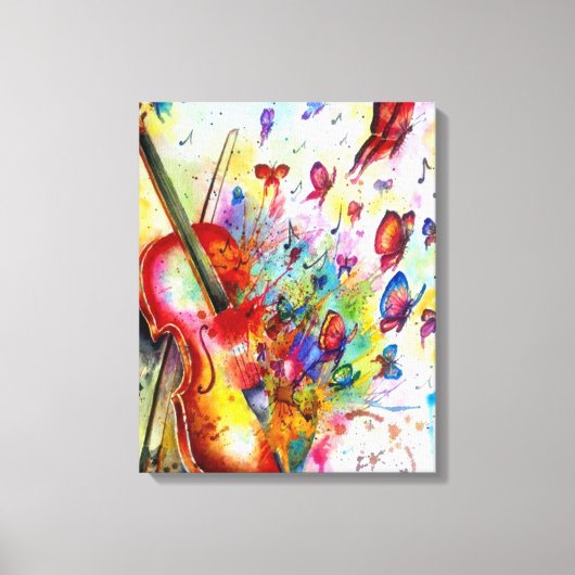 Melodie van vreugde" canvas afdruk (Voorkant)