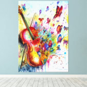 Melodie van vreugde" canvas afdruk (Insitu (Houten vloer))