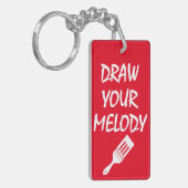 Melodieborstel Sleutelhanger (Voorkant Links)
