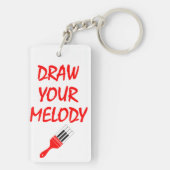 Melodieborstel Sleutelhanger (achterkant)