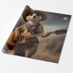 Melodieën van de Savanna A Meerkat Gitaar Serenade Cadeaupapier