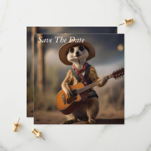 Melodieën van de Savanna A Meerkat Gitaar Serenade Save The Date