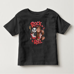 Melodische Harmonie: Bigfoot en Panda Beer Kinder Shirts