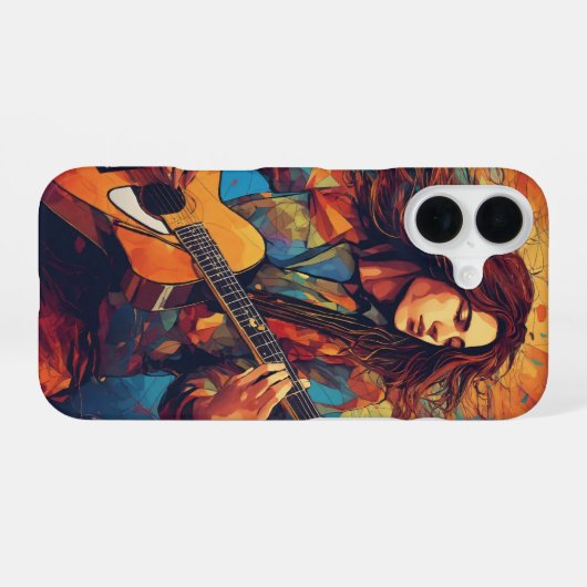 melodische wervelwind iPhone 16 hoesje (Achterkant horizontaal)