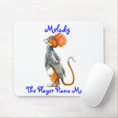 Melody, de speler Piano Mousepad Muismat (Met muis)