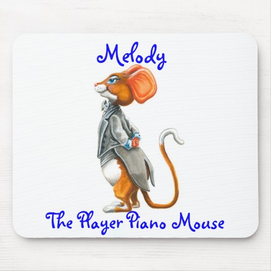 Melody, de speler Piano Mousepad Muismat (Voorkant)