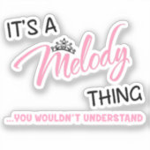 Melody ding dat je niet zou begrijpen sticker (Voorkant)
