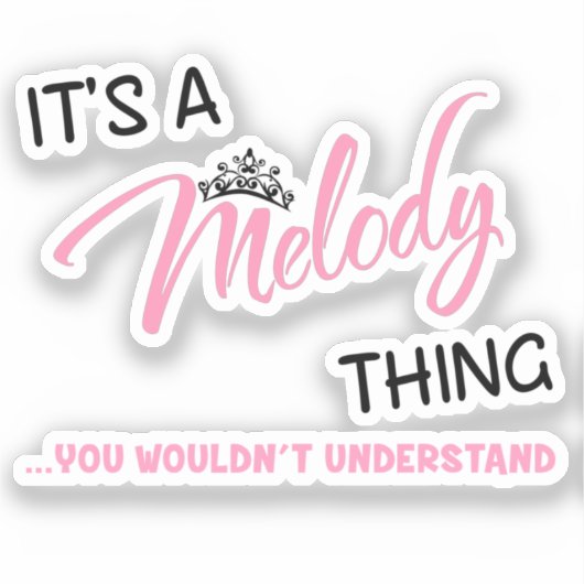 Melody ding dat je niet zou begrijpen sticker (Voorkant)
