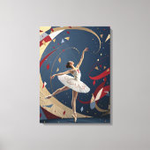 Melody in Motion Abstract Ballerina Canvas Afdruk (Voorkant)