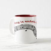 Melody Lingers on Tweekleurige Koffiemok (Voorkant links)