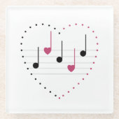 Melody of Love Glazen Onderzetter (Voorkant)