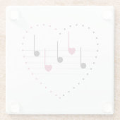 Melody of Love Glazen Onderzetter (Achterkant)