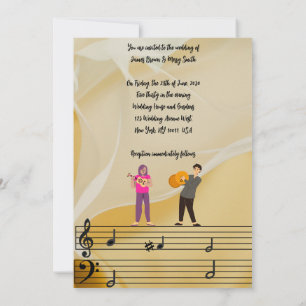 Melody of Us bruiloft Kaart