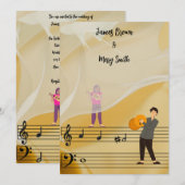 Melody of Us bruiloft Kaart (Voorkant / Achterkant)