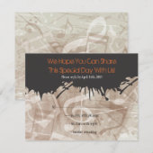 MELODY van de TORAH Bar Bat Mitzvah Reply Card RSVP Kaartje (Voorkant / Achterkant)