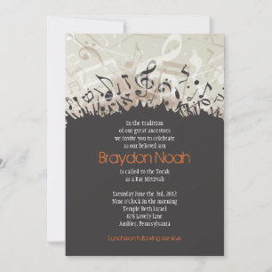 MELODY VAN DE TORAH Bar Bat Mitzvah Uitnodiging