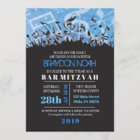 MELODY VAN DE TORAH Bar Bat Mitzvah Uitnodiging