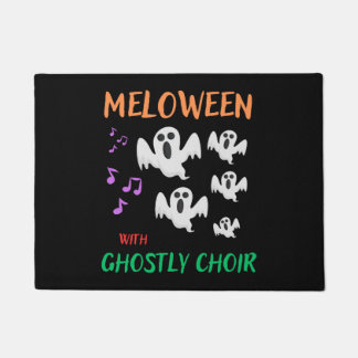 Meloenen met spookachtig koor. Melody en Halloween Deurmat