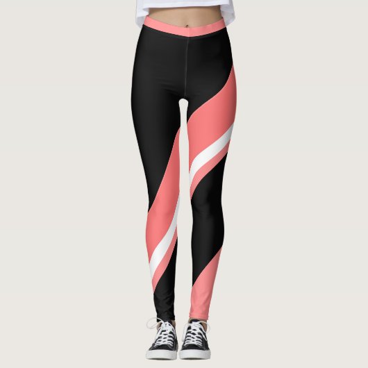Melon Black Color block Leggings femmes (Devant)