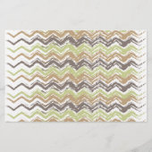 Melon Brandy Scribble ZigZag Pattern Briefpapier (Voorkant)