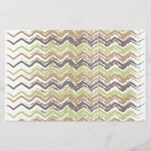 Melon Brandy Scribble ZigZag Pattern Briefpapier