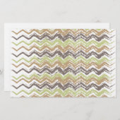 Melon Brandy Scribble ZigZag Pattern Briefpapier (Voorkant / Achterkant)