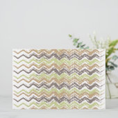 Melon Brandy Scribble ZigZag Pattern Briefpapier (Staand voorkant)