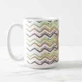 Melon Brandy Scribble ZigZag Pattern Koffiemok (Links)