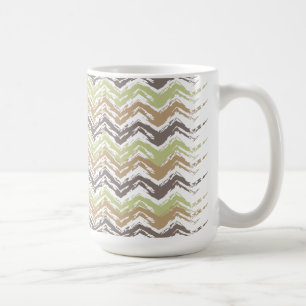 Melon Brandy Scribble ZigZag Pattern Koffiemok