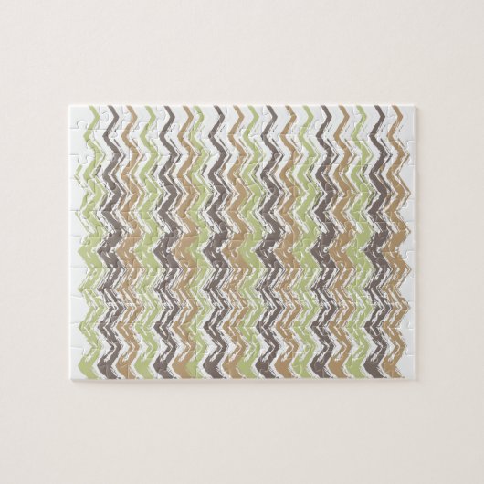 Melon Brandy Scribble ZigZag Pattern Legpuzzel (Horizontaal)
