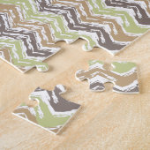 Melon Brandy Scribble ZigZag Pattern Legpuzzel (Zijkant)