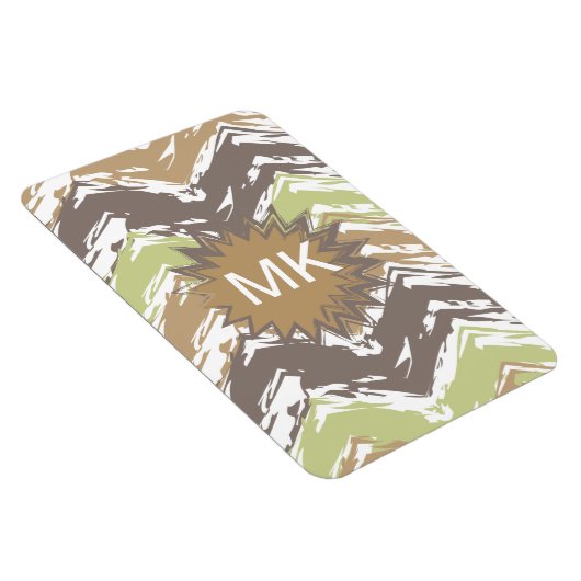 Melon Brandy Scribble ZigZag Pattern Magneet (Rechterzijde)