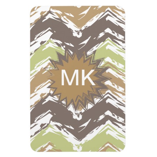 Melon Brandy Scribble ZigZag Pattern Magneet (Verticaal)