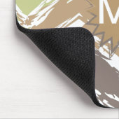 Melon Brandy Scribble ZigZag Pattern Muismat (Hoek)