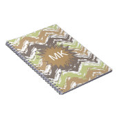 Melon Brandy Scribble ZigZag Pattern Notitieboek (Rechterzijde)