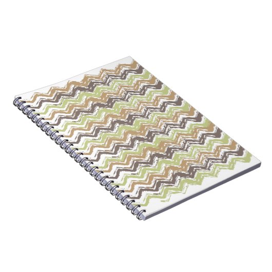 Melon Brandy Scribble ZigZag Pattern Notitieboek (Rechterzijde)