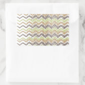 Melon Brandy Scribble ZigZag Pattern Rechthoekige Sticker (Tas)
