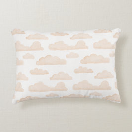Melon Dreamtime Waterverf Clouds Accent Pillow Accent Kussen