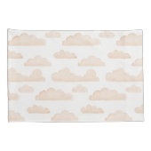 Melon Dreamtime Waterverf Clouds Kussensloop (Achterkant-Rechts)