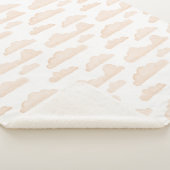 Melon Dreamtime Waterverf Clouds Sherpa Blanket Deken (3/4)