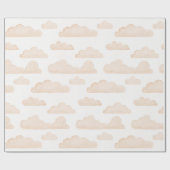 Melon Dreamtime Waterverf Clouds Wrapping Paper Cadeaupapier (Vlak)