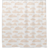 Melon Dreamtime Waterverf Wolken Douchegordijn (Voorkant)